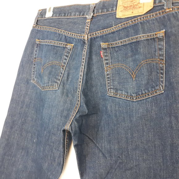 Levi's 501 Straight Jeans 38x30 Button Fly Made USA Measured 38x25 Medium Wash. - Picture 5 of 12